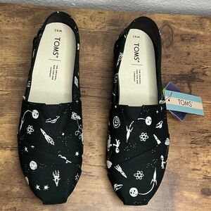 TOMS Black alien galaxy glow in the dark - Alpargata